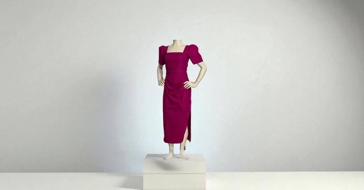 Square Neck Long Dress